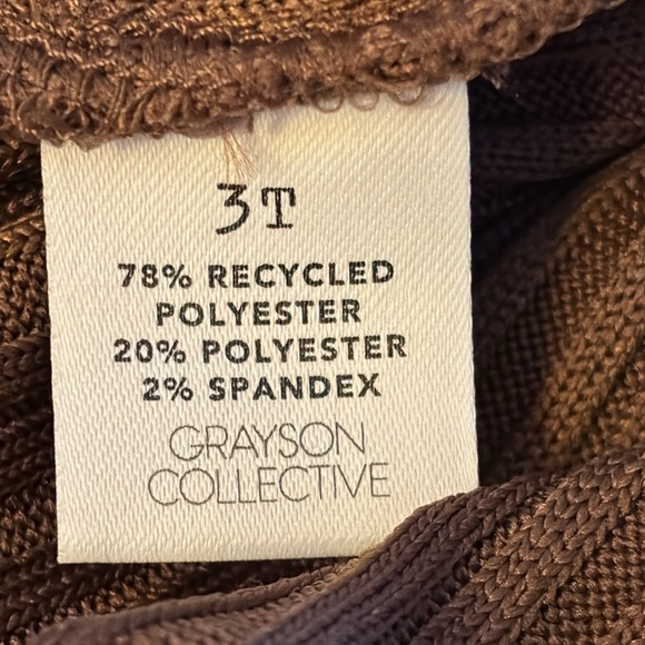 Grayson Collective Toddler Girls Brown Slip On Romper - Picture 4 of 9